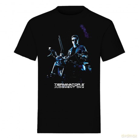 The Terminator T-Shirt Bike Pose Black Size L