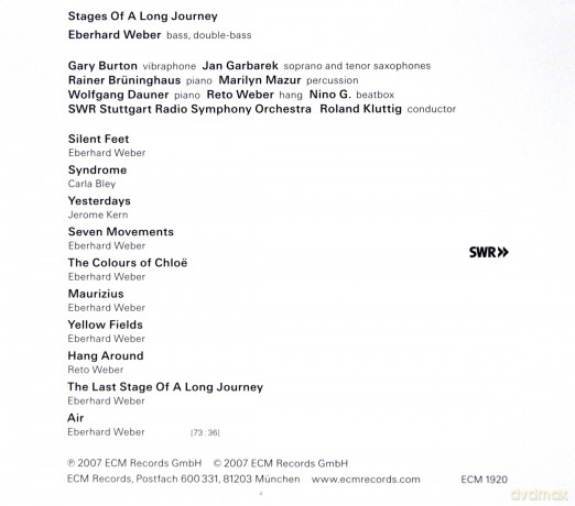 Weber, E.(With J.Garbarek, G.Burton): Stages Of A Long Journey [CD]