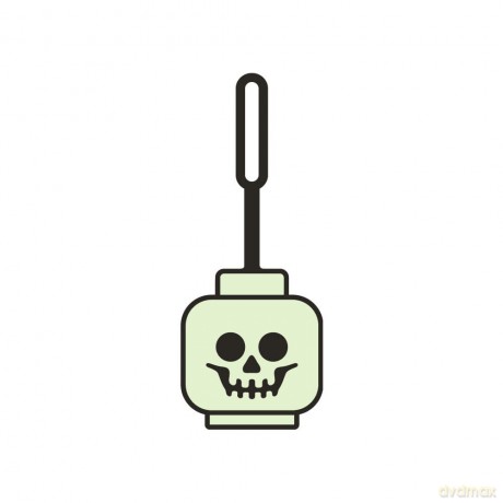 LEGO Minifigures Luggage tag Skeleton head Glow in the Dark 10 cm