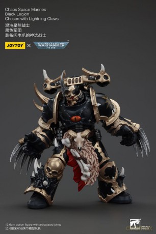 Warhammer 40k Actionfigur Chaos Space Marines Black Legion Chosen with Lightning Claws 20 cm