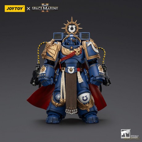 Warhammer 40k Action Figure Ultramarines Marneus Calgar Chapter Master with MKX Gravis Armour and Gauntlets of Ultramar 20 cm
