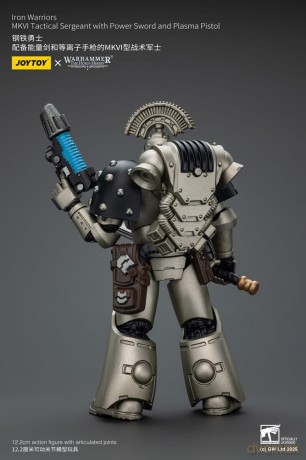 Warhammer The Horus Heresy Action Figure 1/18 lron Warriors MKVI Tactical Sergeant with Power Sword and Plasma Pistol 12 cm