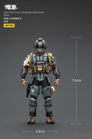 Steel Ride Corps Dark Source Action Figur Designated Marksman Ethan 7 cm