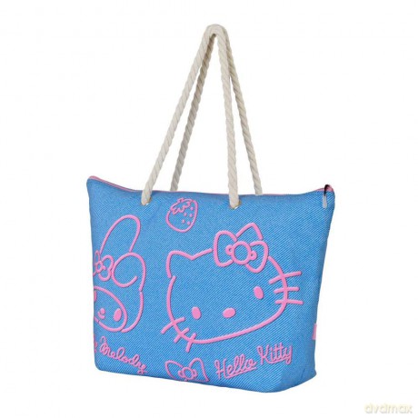 Sanrio Soleil Beach Bag Hello Kitty Denim Blue