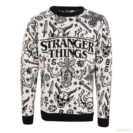 Stranger Things Sweatshirt Christmas Jumper Collage Size S