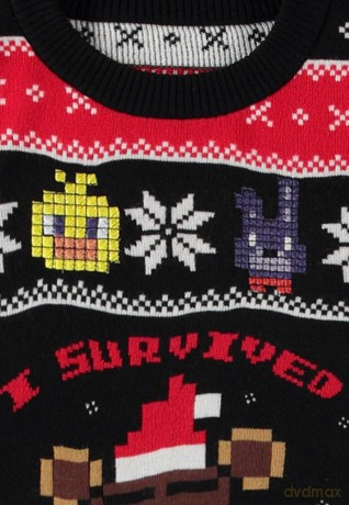 Five Nights at Freddy's Sweater Survived Five Nights (Christmas Jumper) Size M