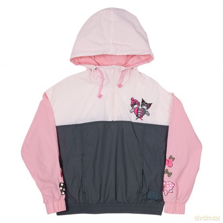 Sanrio by Loungefly Windbreaker Jacket My Melody and Kuromi Size XL
