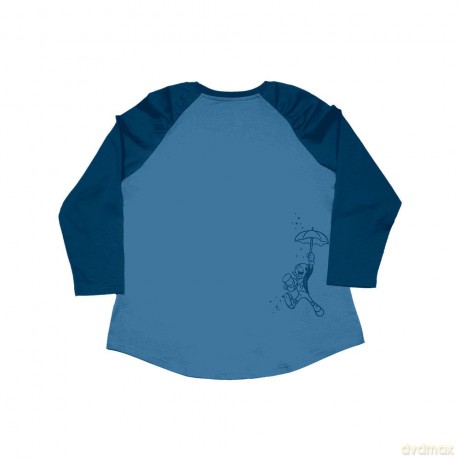 Pinocchio by Loungefly Tee T-Shirt Unisex Blue Fairy Shirred Raglan Size L