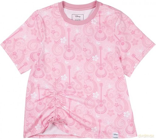 Disney by Loungefly Tee T-Shirt Unisex Hannah Montana Shirred Hem Size L