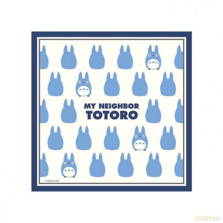 My Neighbor Totoro Handkerchief Totoro Silhouette Blue 43 x 43 cm
