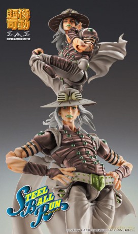JoJo's Bizarre Adventure Part7 Steel Ball Run Super Action Action Figure Chozokado Gyro Zeppeli Third 16 cm