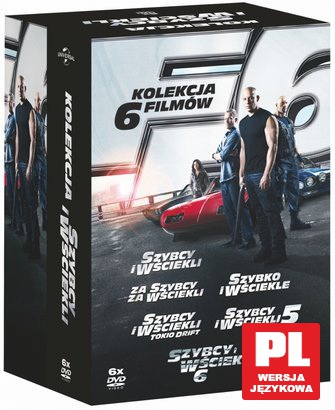Szybcy i wściekli Kolekcja: Szybcy i wściekli / Za szybcy za wściekli / Tokio Drift / Szybko i wściekle / Szybka piątka / Szybcy i Wściekli 6 [BOX] [6DVD]