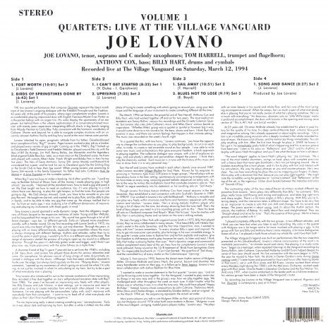 Joe Lovano: Live At The Vanguard 1 [Winyl]