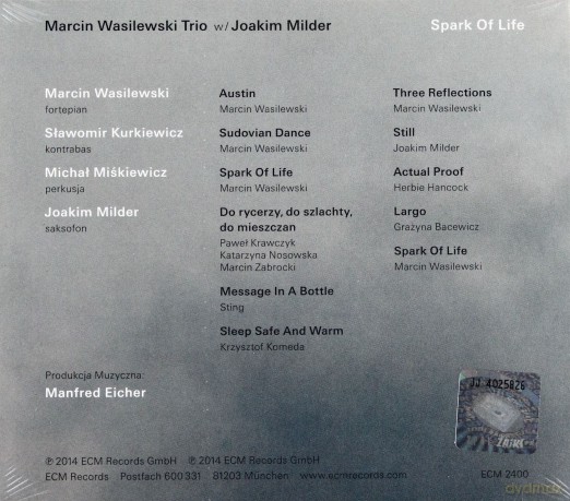 Marcin Wasilewski Trio: Spark Of Life [CD]