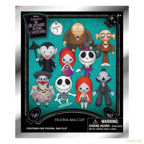 Nightmare before Christmas Charm 3D PVC Bag Clips Series 7 Display (24)