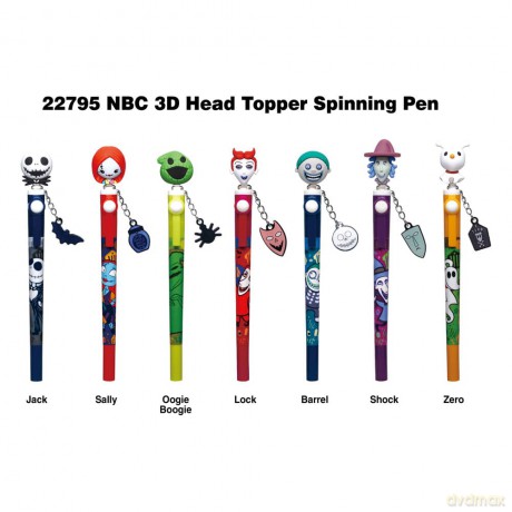Nightmare before Christmas pen 3D Head Topper Spinning Pen