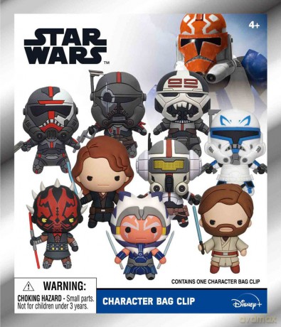 Star Wars Clone Wars 3D PVC Bag Clips Series 4 Display (24)