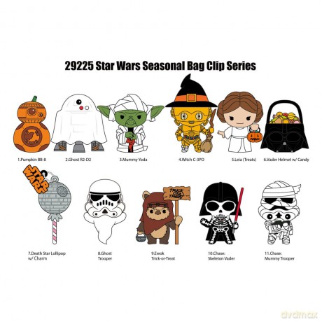Star Wars 3D PVC Bag Clips Halloween Display (24)