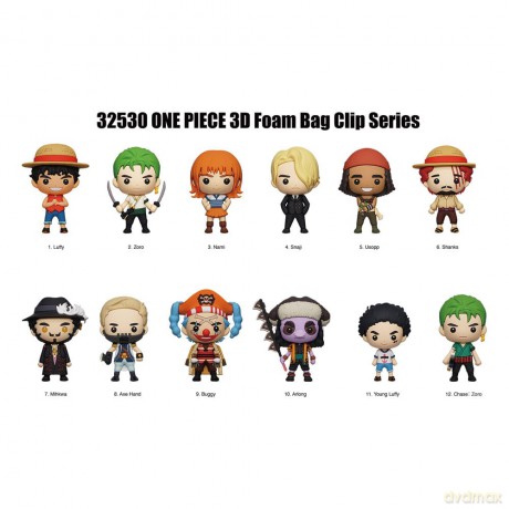 One Piece 3D PVC Bag Clips Netflix Series 1 Display (24)
