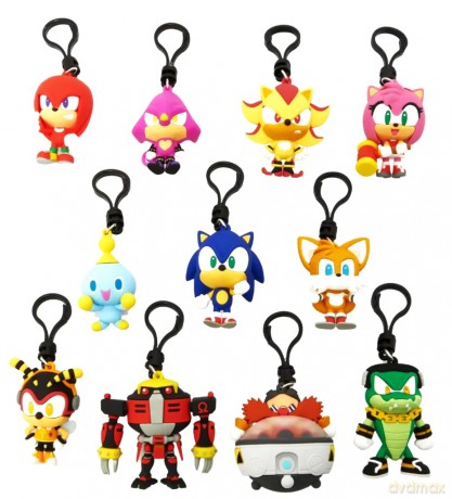 Sonic - The Hedgehog 3D PVC Bag Clips Series 3 mix