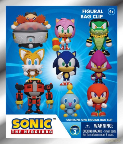 Sonic - The Hedgehog 3D PVC Bag Clips Series 3 mix