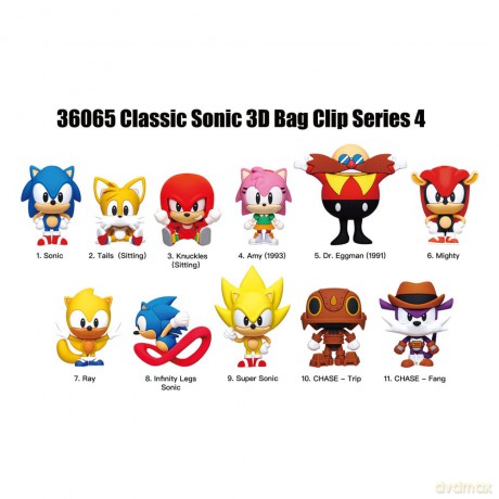 Sonic the Hedgehog PVC Bag Clips Series 4 Display (24)