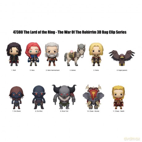 Lord of the Rings: War of Rohirrim 3D PVC Bag Clips Display (24)
