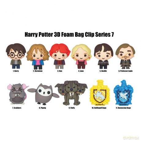 Harry Potter 3D PVC Bag Clips Series 7 Random