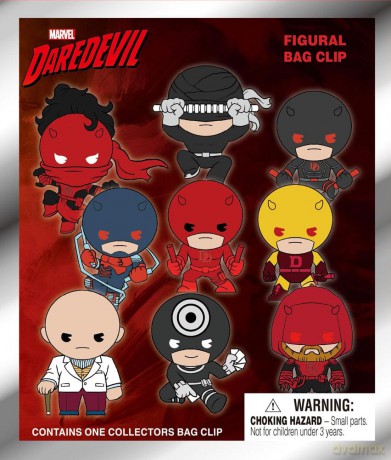 Daredevil 3D PVC Bag Clips Classic Display (24)