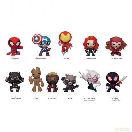 Marvel 3D PVC Bag Clips 85th Core Comic Series 12 Display (24)