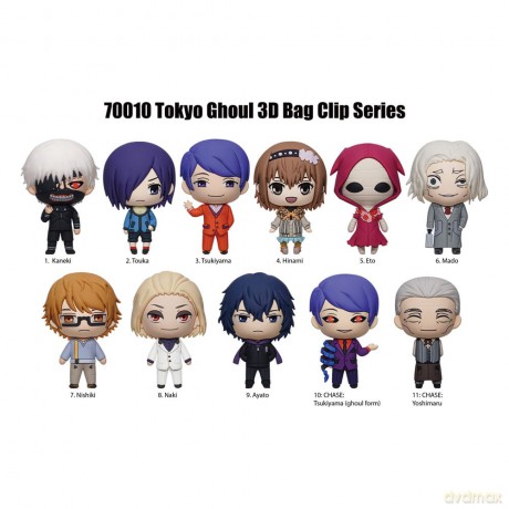Tokyo Ghoul 3D PVC Bag Clips Series 2 Display (24)