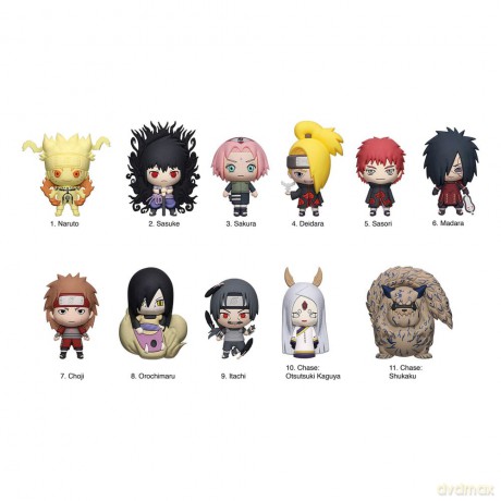 Naruto 3D PVC Bag Clips Series 6 Display (24)