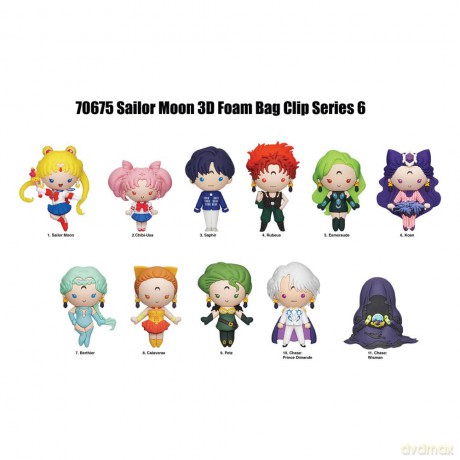 Sailor Moon 3D PVC Bag Clips Series 6 Display (24)