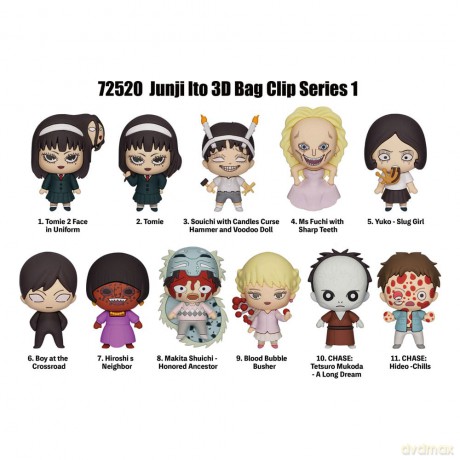 Junji Ito Collection PVC Bag Clips Series 1 Display (24)