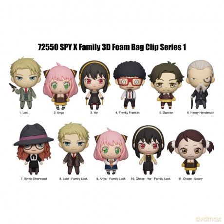 Spy x Family 3D Foam Bag Clips Series 1 Display (24)