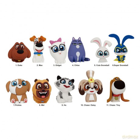 The Secret Life of Pets 3D PVC Bag Clips Series 1 Display (24)