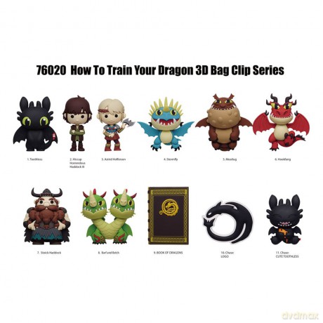 How to train your Dragon 3D PVC Bag Clips 2025 Movie Random
