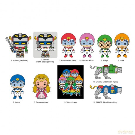 Voltron 3D PVC Bag Clips 40th Anniversary Display (24)