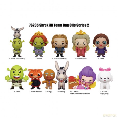Shrek PVC Bag Clips Series 2 Display (24)