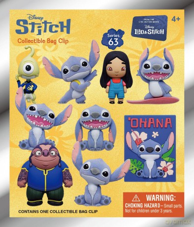Lilo & Stitch Movie 3D Foam Bag Clips Series 63 Display (24)