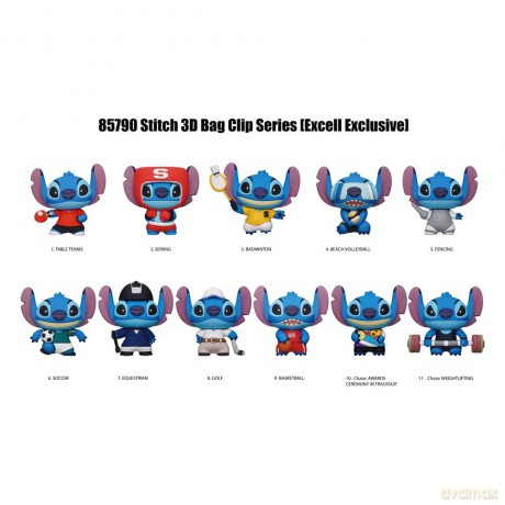 Lilo & Stitch 3D PVC Bag Clips Series 1 Sport Random