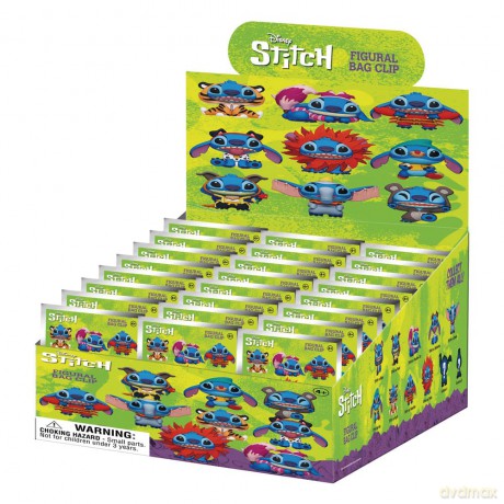 Lilo & Stitch 3D PVC Bag Clips Series 1 Stitch in costume mix