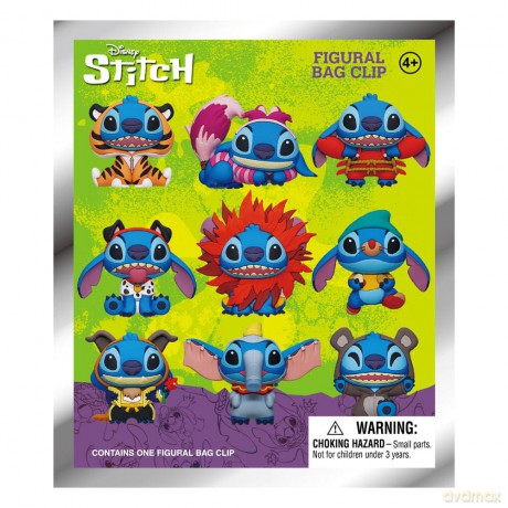 Lilo & Stitch 3D PVC Bag Clips Series 1 Stitch in costume mix
