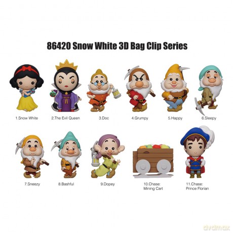 Snow White 3D PVC Bag Clips Classic Series 66 Display (24)