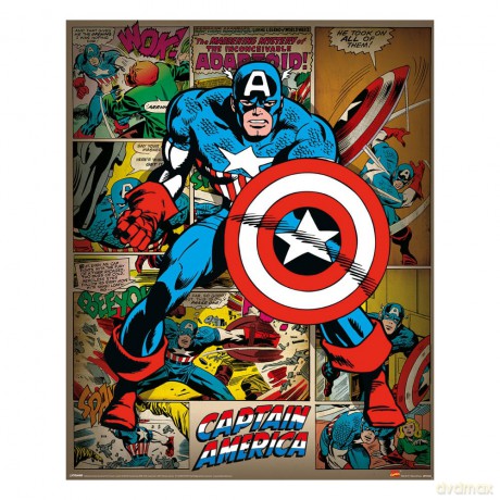 Marvel Comics Poster Pack Captain America Retro 40 x 50 cm (4)