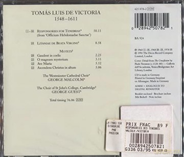 Westminster Cc: Victoria: Responsories [CD]