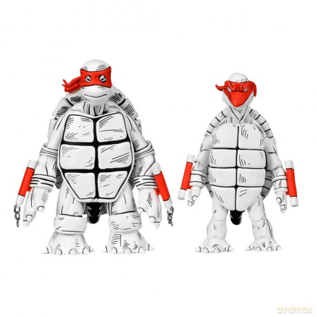 Teenage Mutant Ninja Turtles (Mirage Comics) Action Figures 2-Pack Black and White First Turtles 18 cm