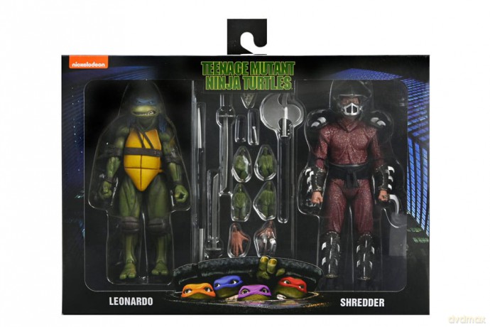 Teenage Mutant Ninja Turtles (1990 Movie) Action Figure Roof Top Battle Shredder vs Leo 18 cm