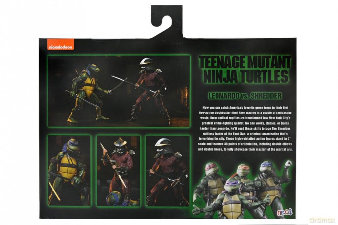 Teenage Mutant Ninja Turtles (1990 Movie) Action Figure Roof Top Battle Shredder vs Leo 18 cm