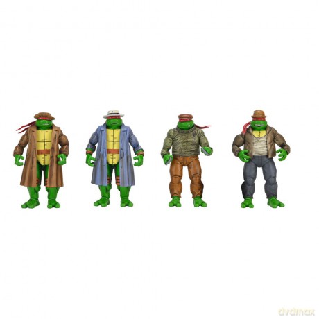 Teenage Mutant Ninja Turtles Action Figure 4 Pack Gangster Turtles 18 cm
